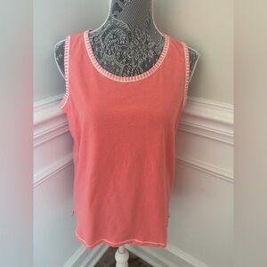 Carole Hochman Womens Cotton Lounge Pajama Tank Top Size M Coral